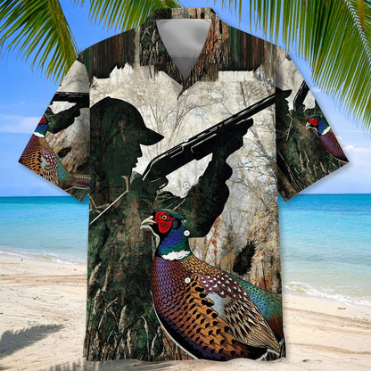 Camo Pheasant Hunting Hawaiian Shirt