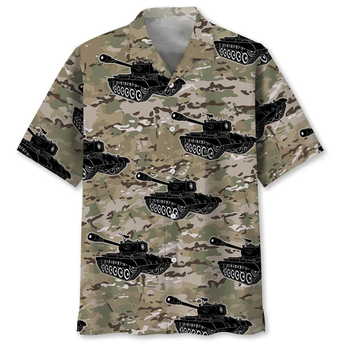 Camo Tank M4 Hawaiian Shirt