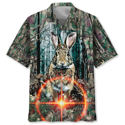 Camouflage Rabbit Hunting Hawaiian Shirt