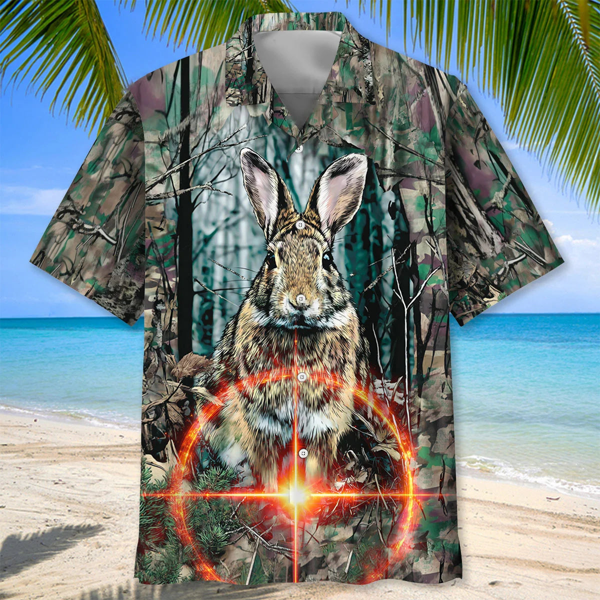 Camouflage Rabbit Hunting Hawaiian Shirt