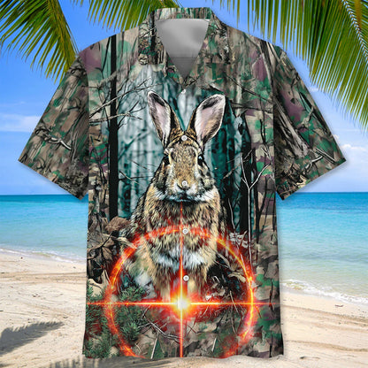 Camouflage Rabbit Hunting Hawaiian Shirt