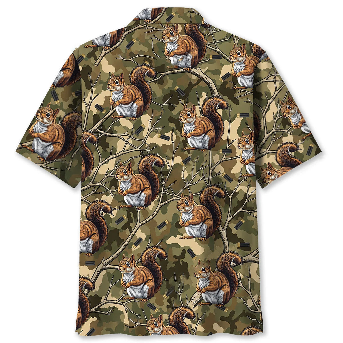 Camouflage Squirrel Hunting Hawaiian Shirt