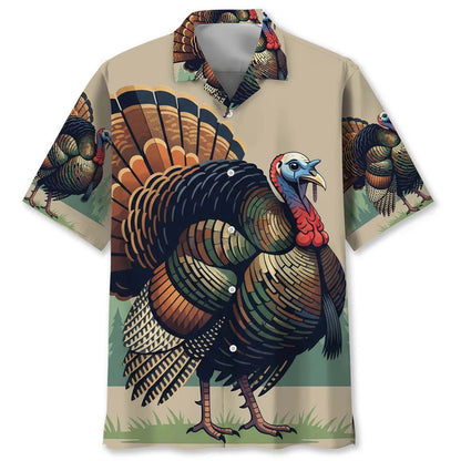 Camouflage Turkey Hunting America Hawaiian Shirt