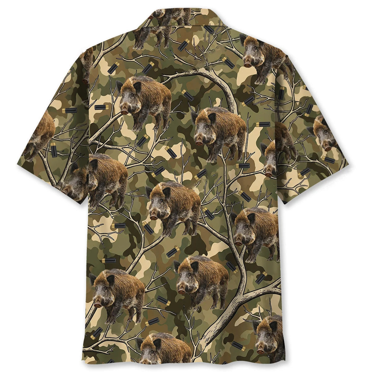 Camouflage Wild Boar Hunting Hawaiian Shirt