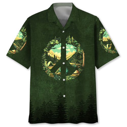 Camp Life Peace Sign Hawaiian Shirt