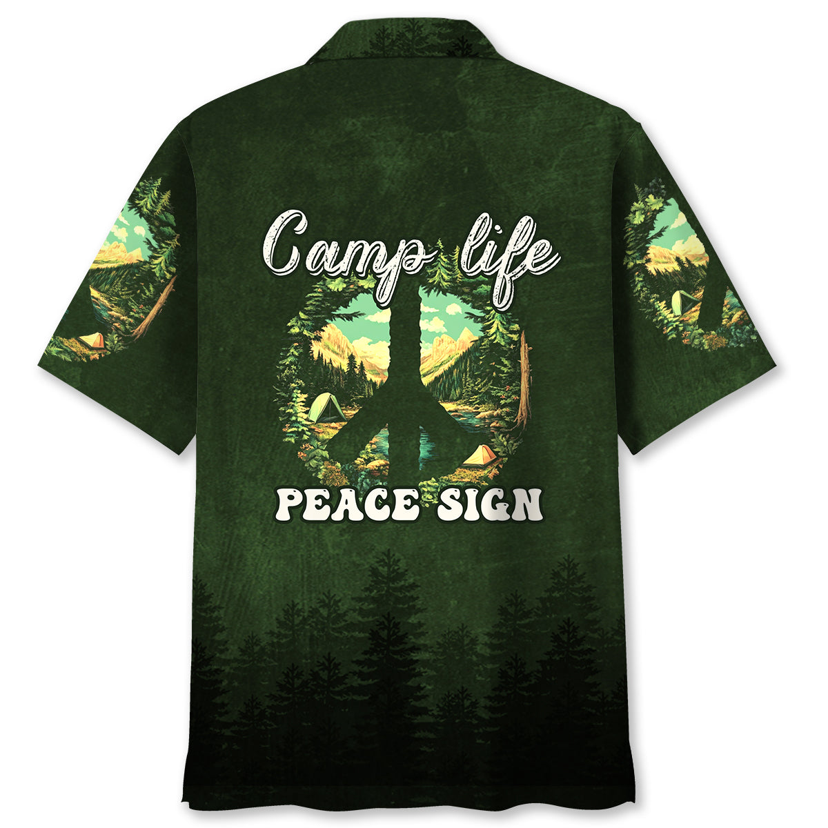Camp Life Peace Sign Hawaiian Shirt