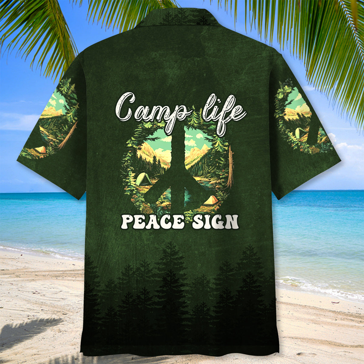 Camp Life Peace Sign Hawaiian Shirt