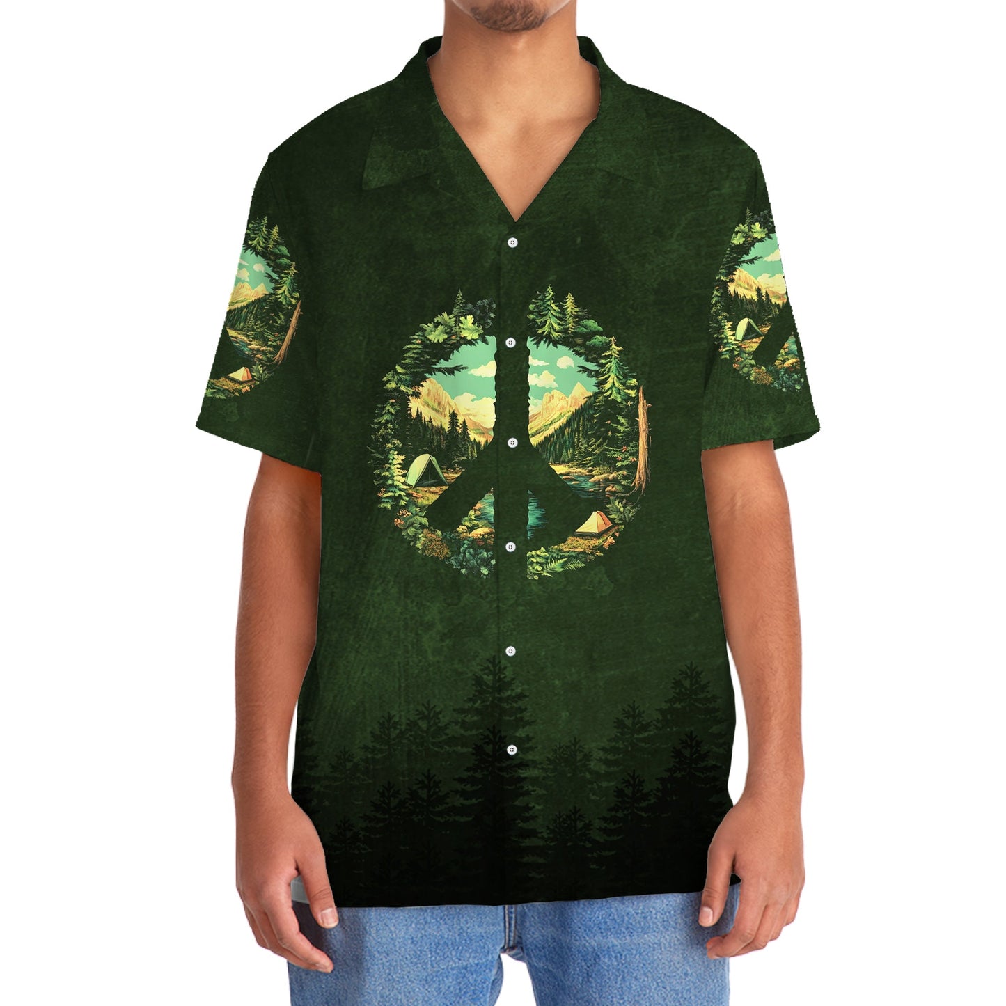 Camp Life Peace Sign Hawaiian Shirt