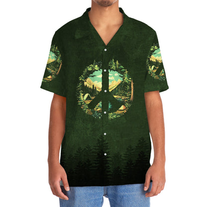Camp Life Peace Sign Hawaiian Shirt