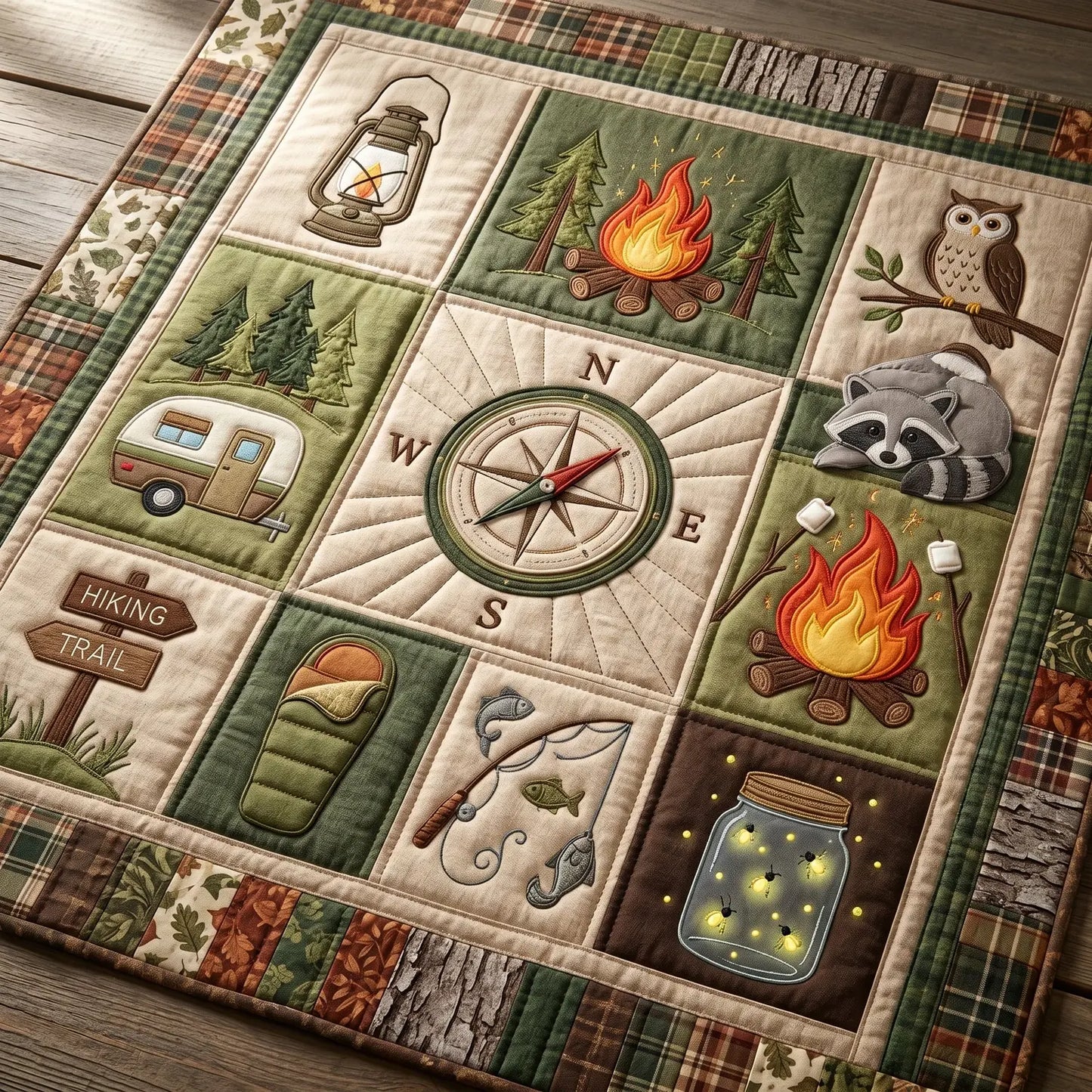 Camping Lovers Quilt Blanket