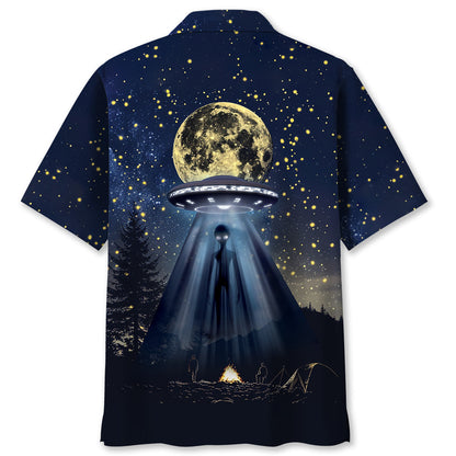 Camping Alien at Campsite Hawaiian Shirt