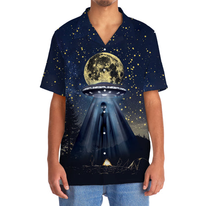 Camping Alien at Campsite Hawaiian Shirt