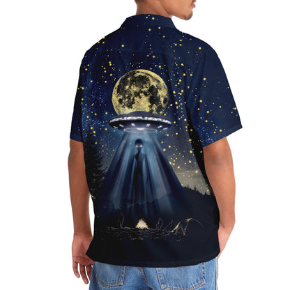 Camping Alien at Campsite Hawaiian Shirt