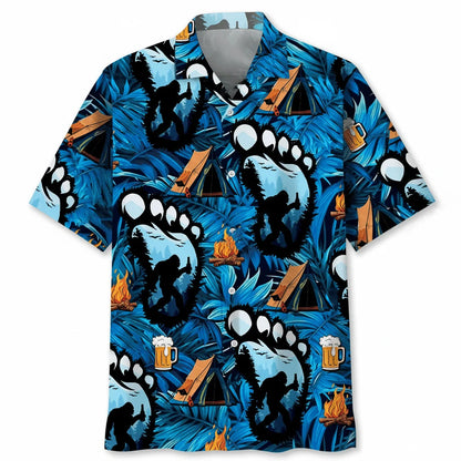 Camping Bigfoot Beer Hawaiian Shirt