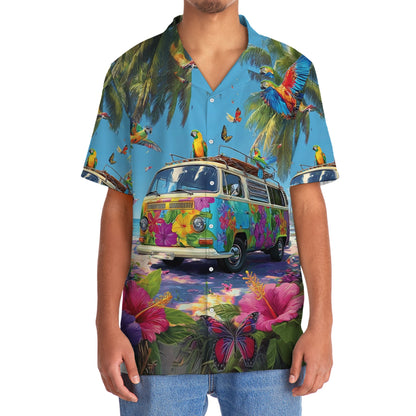 Camping Car Aloha Beach Hawaiian Shirt - 2XL - hawaiian shirt