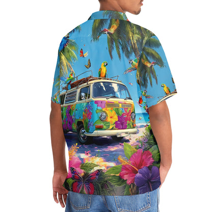 Camping Car Aloha Beach Hawaiian Shirt - 3XL - hawaiian shirt