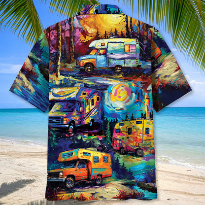Camping Car Art Hawaiian Shirt