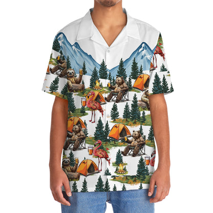 Camping Crew in the Woods Hawaiian Shirt - 2XL - hawaiian shirt