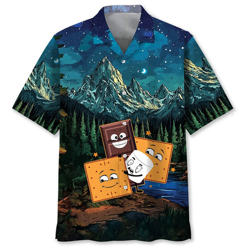 Camping Group Hug Hawaiian Shirt