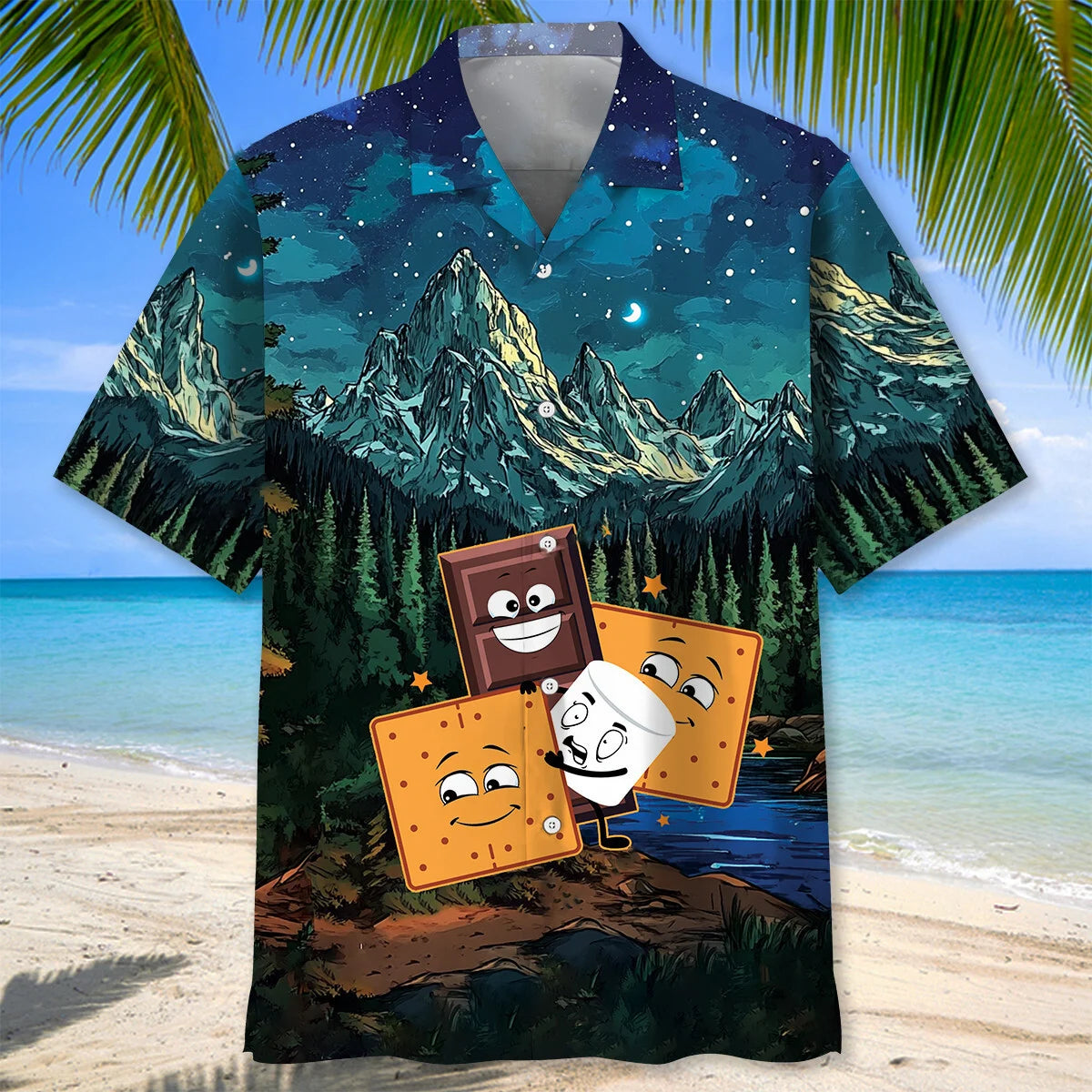 Camping Group Hug Hawaiian Shirt