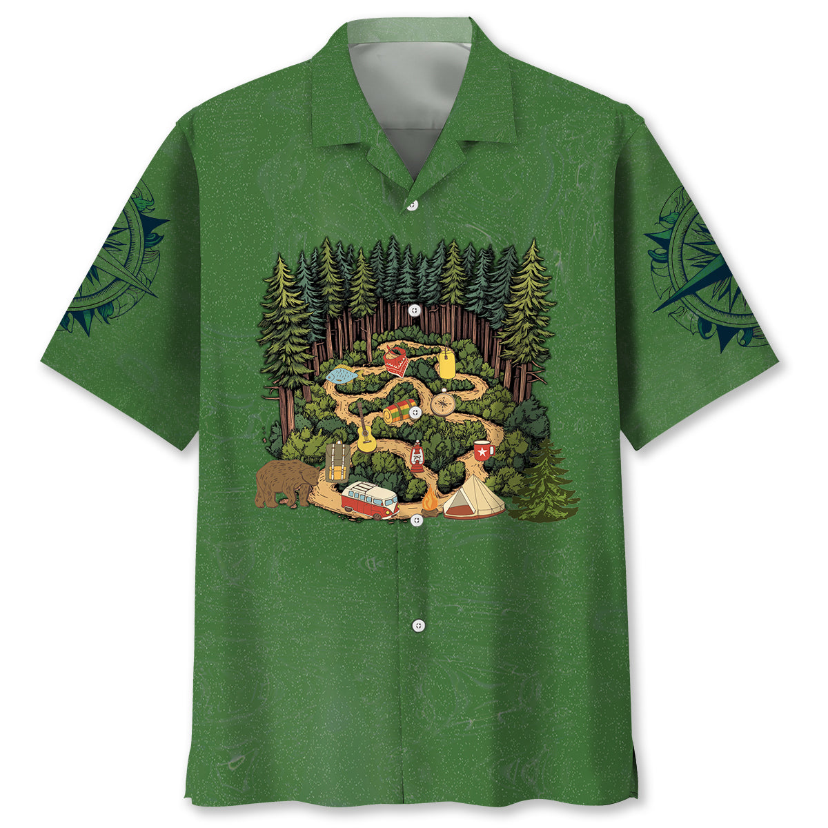 Camping is a Maze Ing Hawaiian Shirt - M - hawaiian shirt