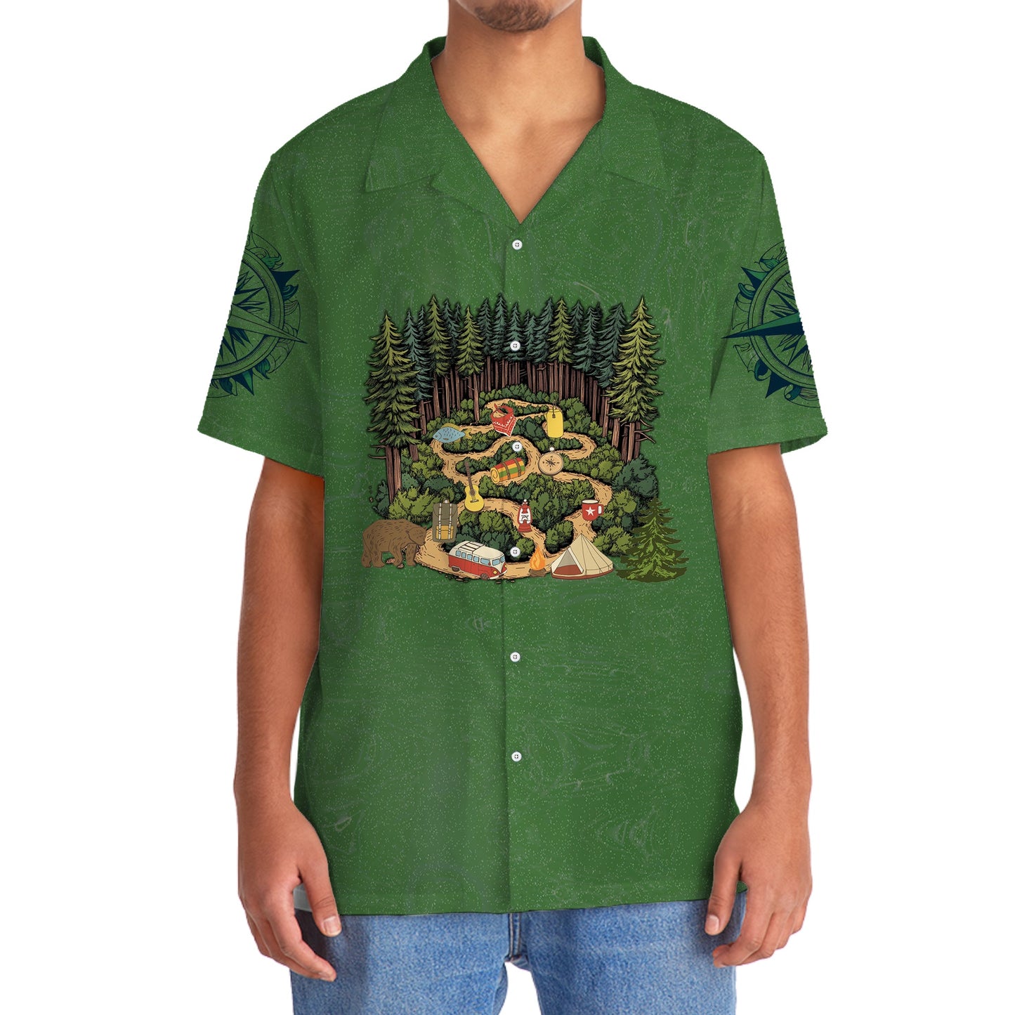Camping is a Maze Ing Hawaiian Shirt - 2XL - hawaiian shirt