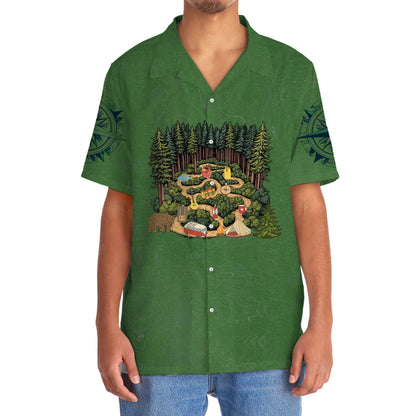 Camping is a Maze Ing Hawaiian Shirt - 2XL - hawaiian shirt