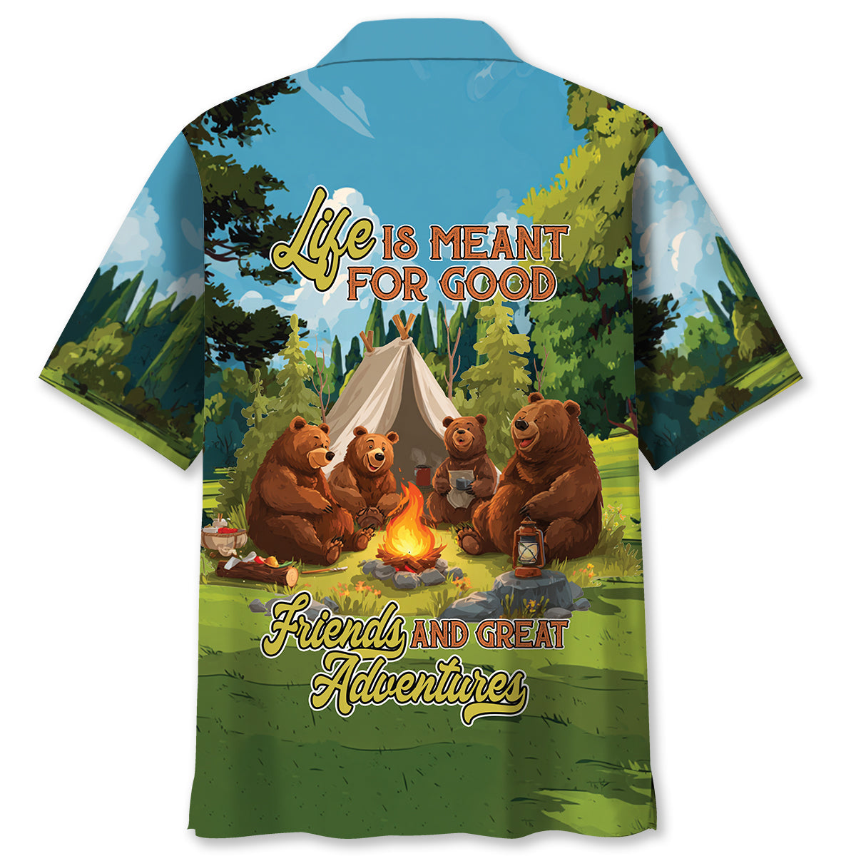 Camping Life is Meant for Good Friends Hawaiian Sh - S - hawaiian shirt