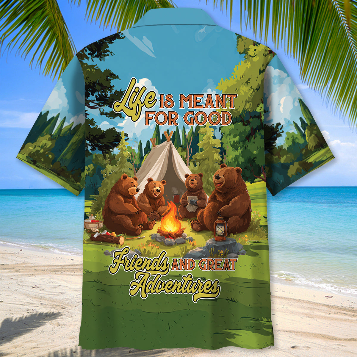 Camping Life is Meant for Good Friends Hawaiian Sh - XL - hawaiian shirt