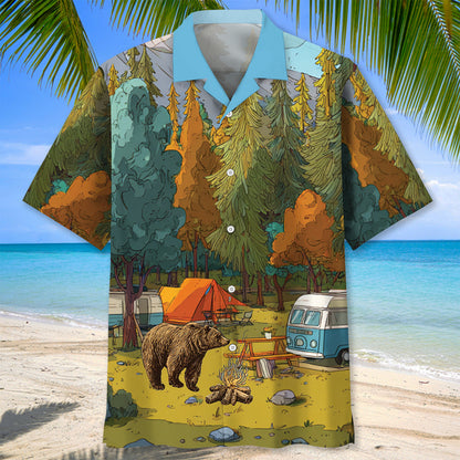 Camping Live Like a Homeless Person Hawaiian Shirt - L - hawaiian shirt