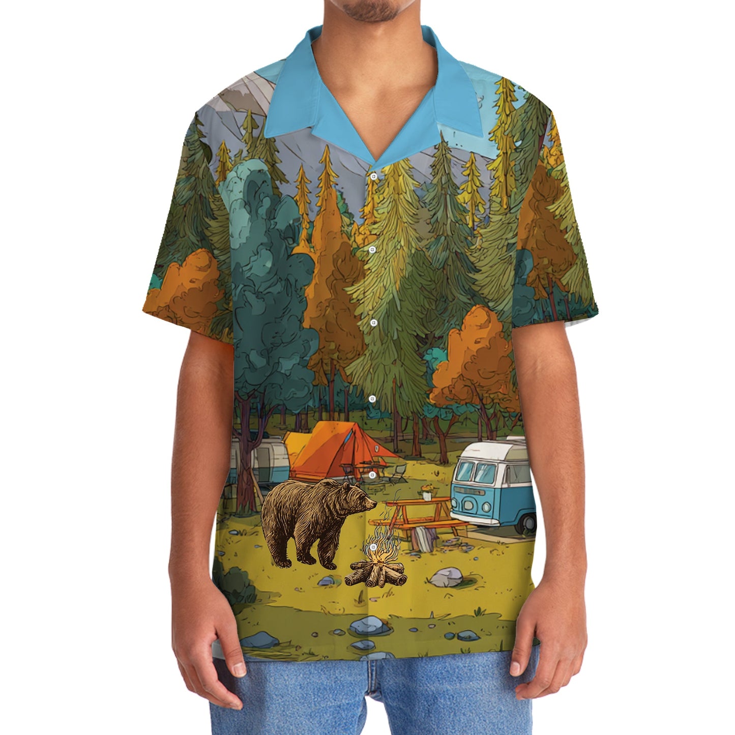 Camping Live Like a Homeless Person Hawaiian Shirt - 2XL - hawaiian shirt