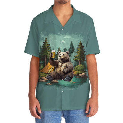Camping Solves Most of my Problems Beer Solves the - 2XL - hawaiian shirt