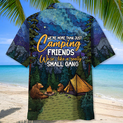 Camping We Re Living Like a Small Gang Hawaiian Sh - XL - hawaiian shirt