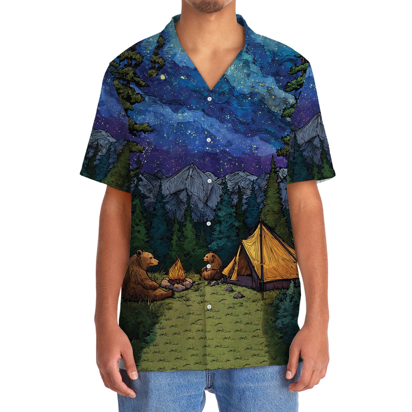 Camping We Re Living Like a Small Gang Hawaiian Sh - 2XL - hawaiian shirt