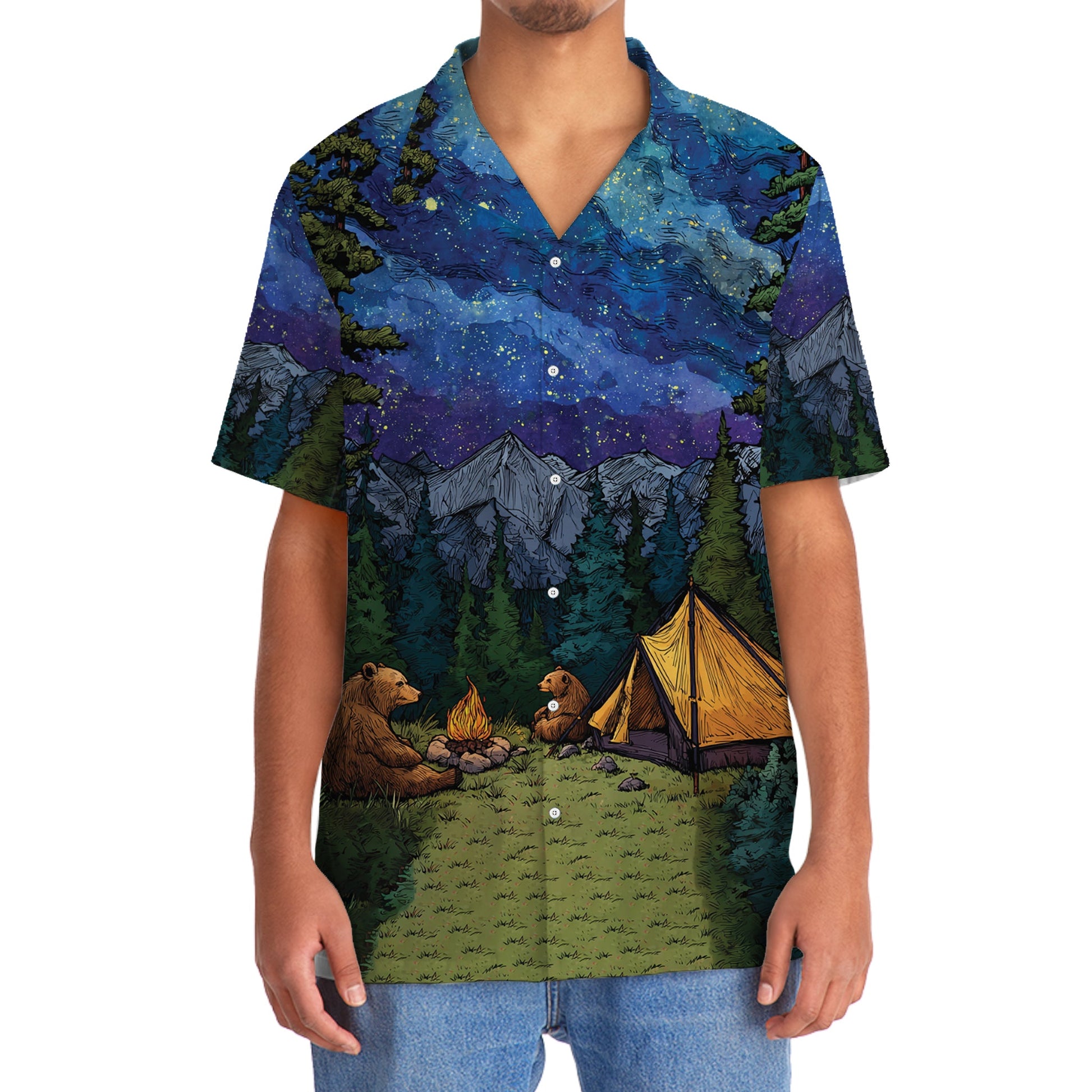 Camping We Re Living Like a Small Gang Hawaiian Sh - 2XL - hawaiian shirt