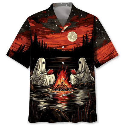Camping with Ghost Hawaiian Shirt