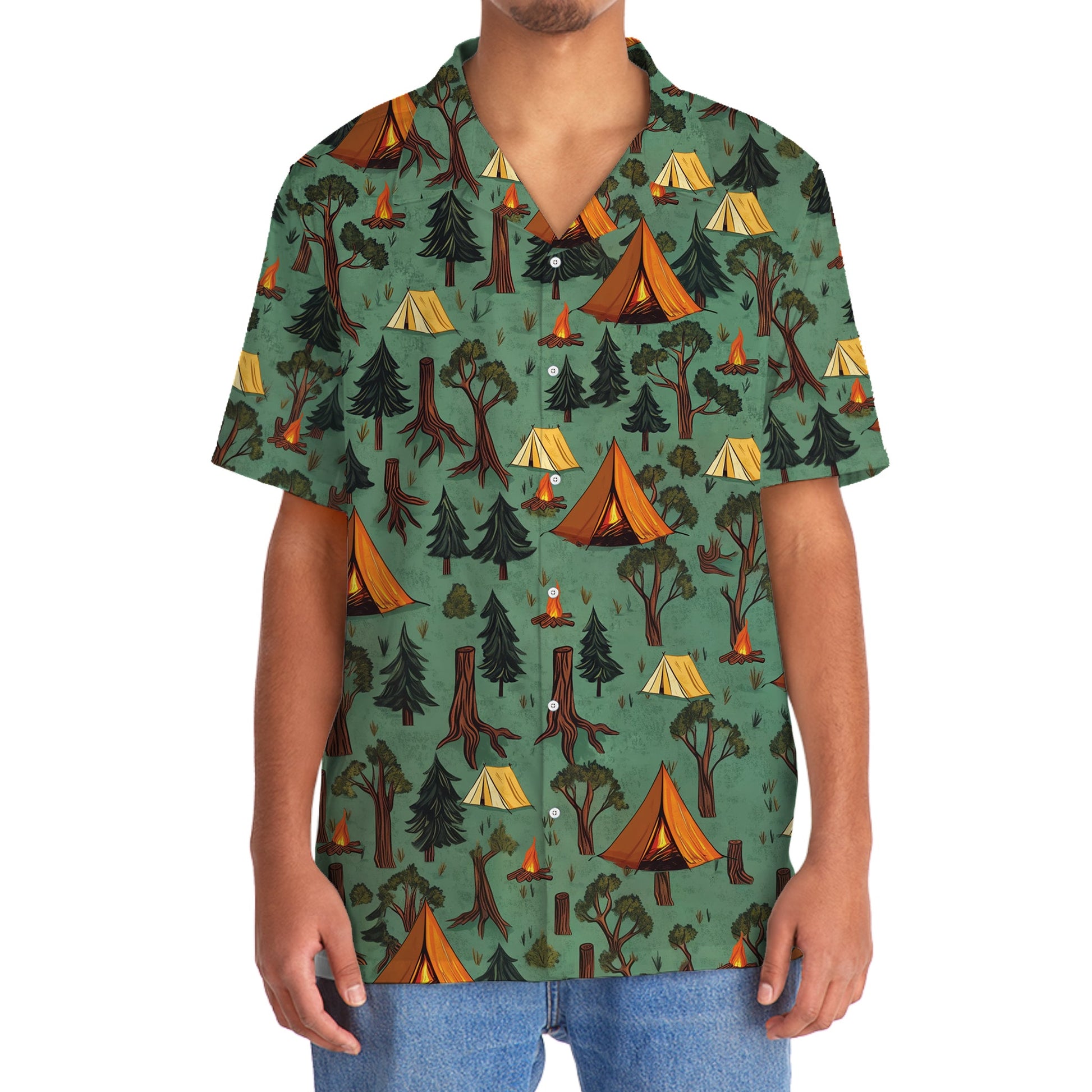 Camping Without Beer Just Sitting in the Woods Haw - 2XL - hawaiian shirt