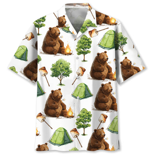 Campsite Where Friends and Marshmallow Get Toasted - S - hawaiian shirt
