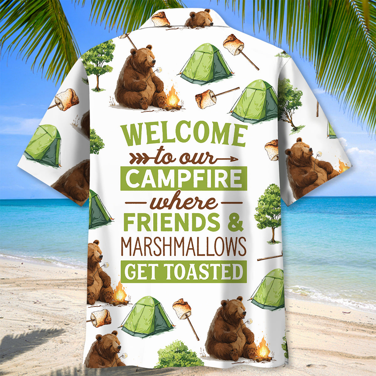 Campsite Where Friends and Marshmallow Get Toasted - XL - hawaiian shirt