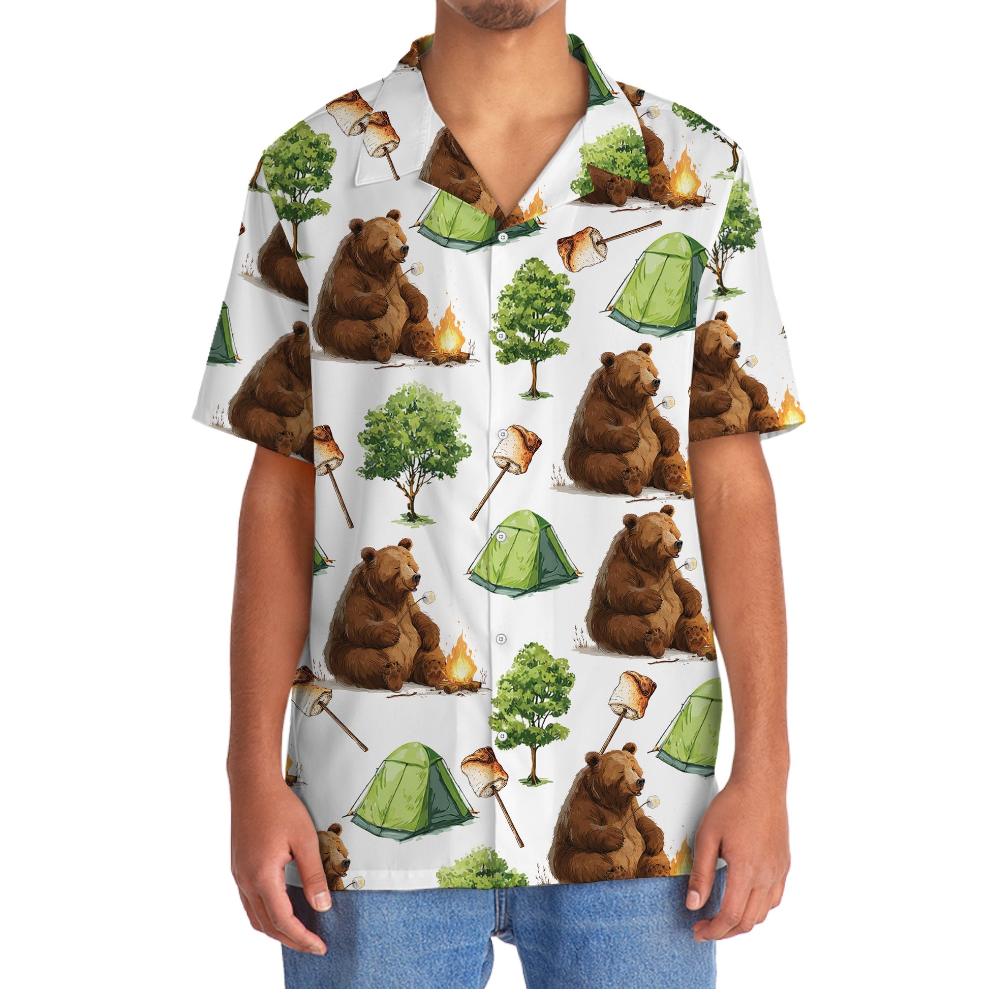Campsite Where Friends and Marshmallow Get Toasted - 2XL - hawaiian shirt