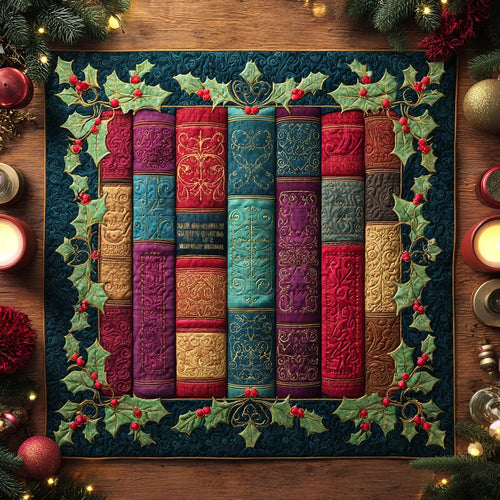 Candlelight Reads Quilted Table Topper