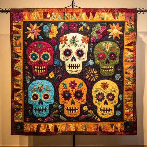 Canvas Of The Dead Quilt Blanket