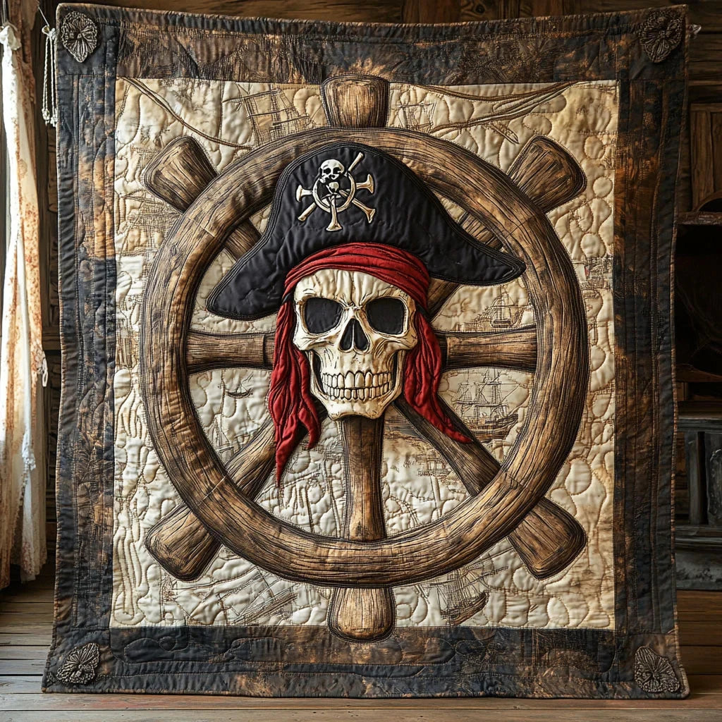 Captain Skull Quilt Blanket