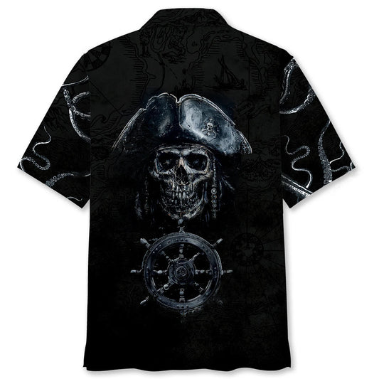 Captain Pirate Wheel Ship Hawaiian Shirt