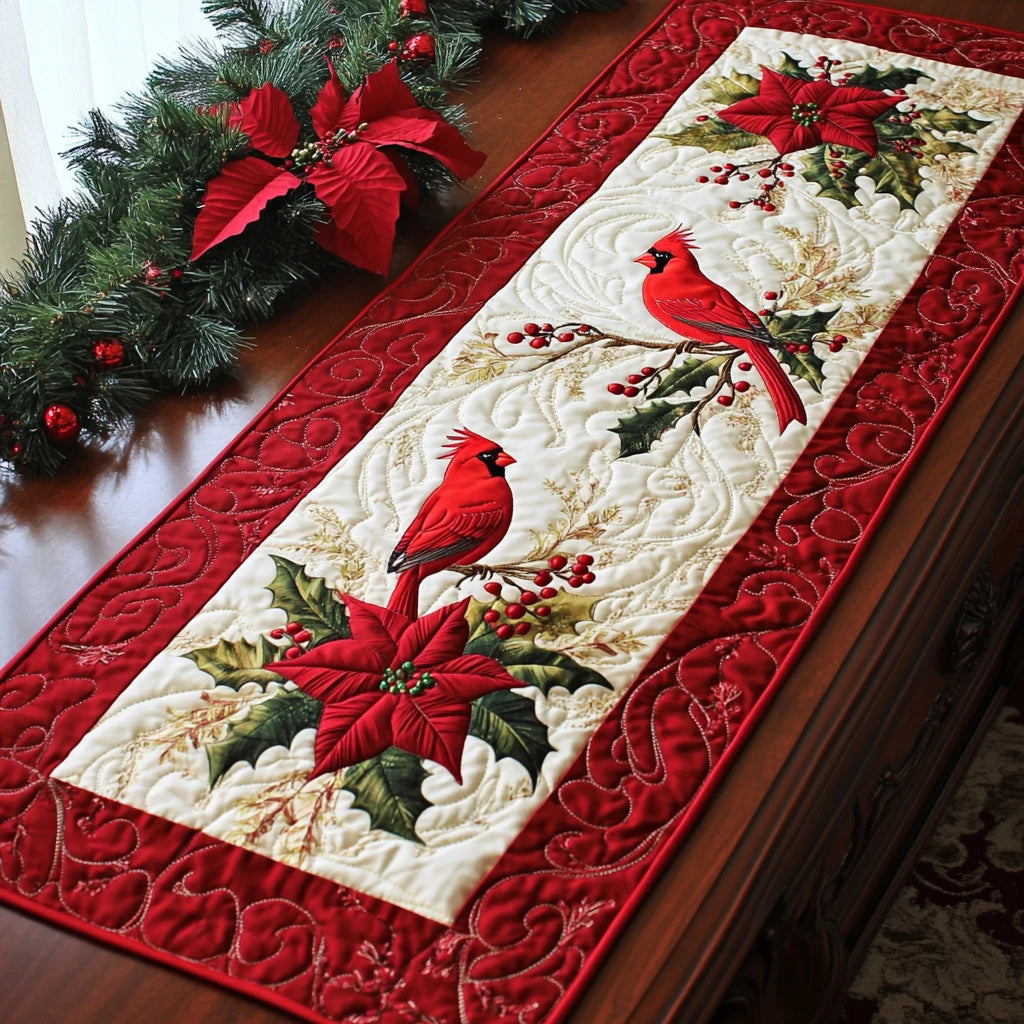 Cardinal Blessing Quilted Table Runner