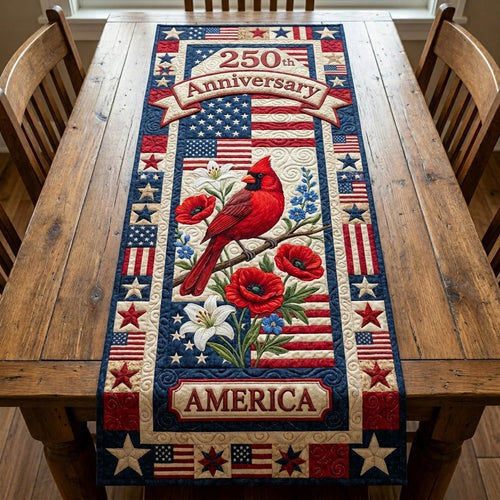 Cardinal Legacy Quilted Table Runner