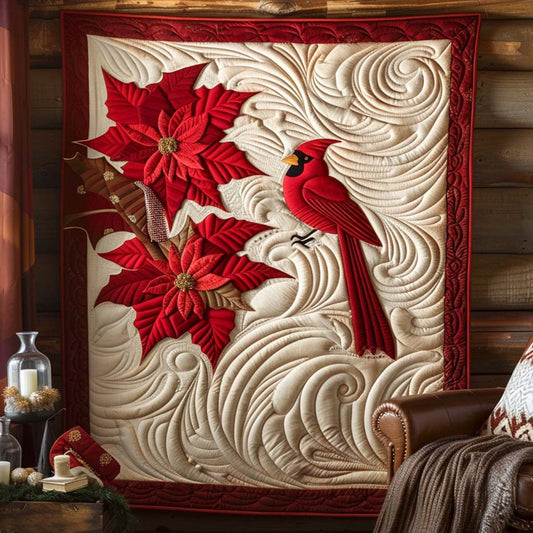 Cardinal Retreat Quilt Blanket - Quilted Blanket by OtterMia
