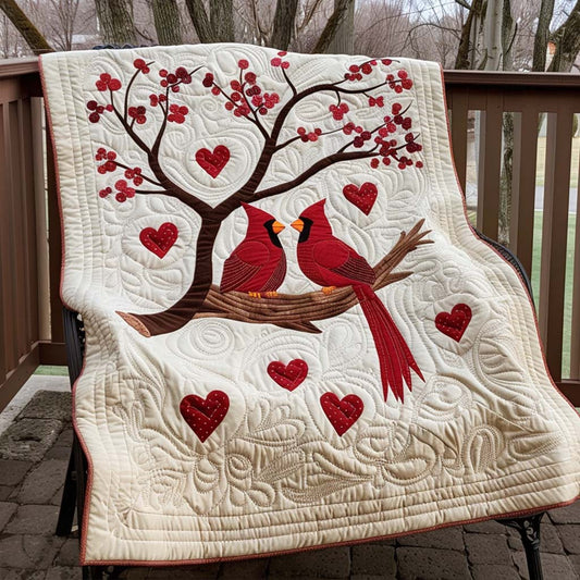 Cardinal Spirit Quilt Blanket - Quilted Blanket by OtterMia