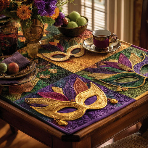 Carnival Rhythm Quilted Table Topper