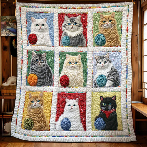 Cat Charm Quilt Blanket